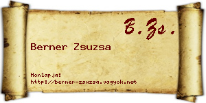 Berner Zsuzsa névjegykártya